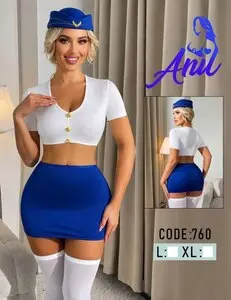 کاستوم مهماندار جورابدار همراه کلاه