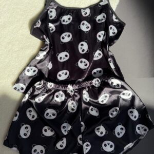 تاپ شلوارک ساتن الیکس پاندا مشکی