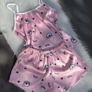 تاپ شلوارک ساتن الیکس چشم آبی