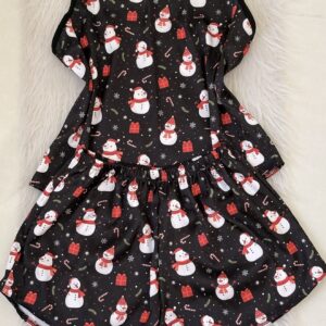 تاپ شلوارک ساتن الیکس برفی☃️