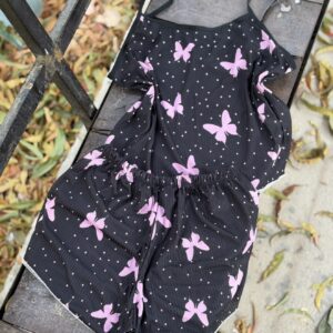 تاپ شلوارک نخ پروانه مشکی